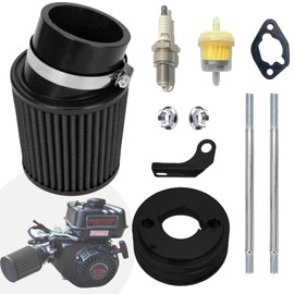 QYMOTO Upgrade Air Filter Kit for Predator 212cc 196cc,Coleman CT200U,KT196 Air Filter Performance Intake Adapter for CT200U-EX Axis M200 BT200X Baja MB165 MB200 Mini Bike Go Kart GX160 GX200 Engine