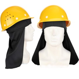 2 Packs Cooling Skull Cap Elastic Sun Shade Hat Neck Shield (Black)