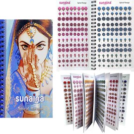 SUNAINA (original) Spiral Multicolour Mix Design And Mix Size Full Stone Bindi Book For Women