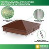 GreenLighting 4x4 Aluminum Pyramid Post Cap Cover (Brown 12 Pack)