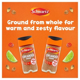 Schwartz Ground Coriander 24 G | Jar | Pack of 6 | Warm Aroma & Citrusy Taste, Floral Undertones | Versatile Spice | Ideal for Indian and Mexican Cuisines | Perfect for Curries, Soups, and Rice Dishes