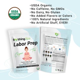 Soothing Sips Labor Prep Tea - Prepare Women for Labor, Tones Uterus, And Stimulates Effective Labor Contractions - Third Trimester Pregnancy Tea - USDA Organic tea - Caffeine Free - 30 Tea Bags