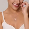 CDE Necklace Women's White Gold Heart Chain Copper Birthstone Gifts