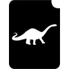 Dinosaur Body Art Glitter Makeup Tattoo Stencil- 5 Pack (Brontosaurus)