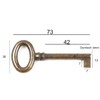 Furniture Key Antique Style Furniture Burnished Replacement Key Blank Patina