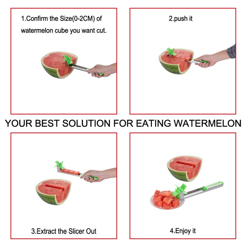 Watermelon Windmill Cutter Slicer, YIDADA Stainless Steel Shape Fruit Tools