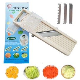 Handheld Mandoline - Japanese Style Slicer for Vegetables, Cabbage, Cucumber & Carrots