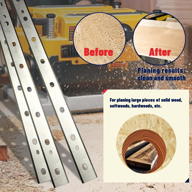 13-Inch Planer Blades for DeWalt DW735 DW735X Planer DW7352 Replacement