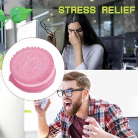 Handmade Silicone Stress Relief Squishy Toy,2025New-Stress Relief Toy,Ultra-Soft Decompression Venting Toy,Kawaii Squishies PVC Toys, Perfect Desk Accessories for Adults (Blue+Purple)