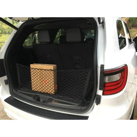 EACCESSORIES EA Rear Trunk Organizer Cargo Net for Dodge Durango 2011-2023 - Envelope Style Cargo Net for SUV - Premium Mesh Car Trunk Organizer Vehicle Carrier Storage–Compatible with Dodge Durango