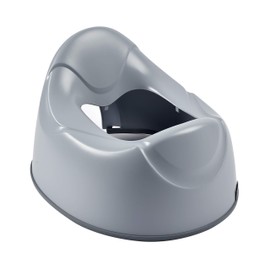 BÉABA - Baby Potty - Ergonomic Potty for Children - Non-Slip - Hygienic - Easy Care - Toilet Insert with Handles - Made in France - Grey