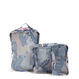 Vera Bradley Packing Cube Set of 3 PALM FLORAL Travel New V300
