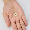 Philip Jones Gold Plated Heart Padlock Necklace Created with Zircondia®