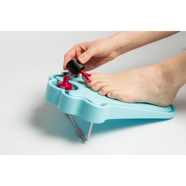 Nailzee Foot Pedicure Dual Purpose Tray Rest With Bar, For Adults/Teens Aqua