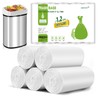 1.2 Gallon Small Biodegradable Trash-Bag Mini-Garbage-Bags - White Compostable 200