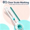 Circle Cutter, Adjustable Circle Paper Cutter with 1 Replacement Blades,