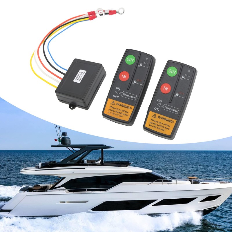 2pcs Wireless Winch Remote Control Kit 12V Recovery Switch Universal