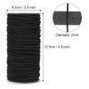 Black Elastic Cord, 328 Feet 2mm Stretchy String for Bracelet,