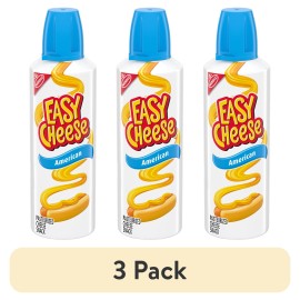 Unbranded (3 pack) Easy Cheese American Cheese Snack, 8 oz