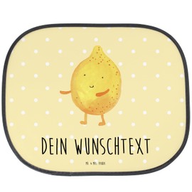 Mr. & Mrs. Panda Personalisierbarer Sonnenschutz Beste Freunde Zitrone - Personalisierte Geschenke, Sonnenschutz mit persönlichem Motiv, Gute Laune,