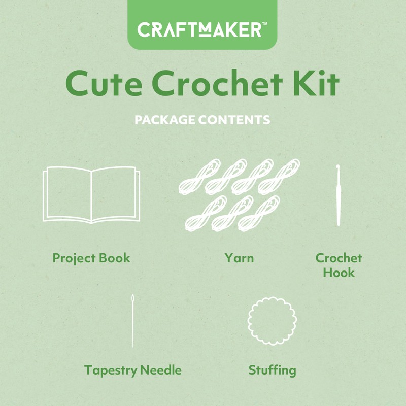 Craft Maker Cute Crochet Kit - DIY Crochet Projects for
