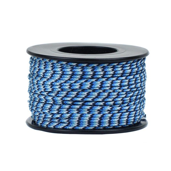 Atwood Micro Sport Cord 1.18mm X 125 Ft Small Spool Lightweight Braided Cord (Blue Snake)