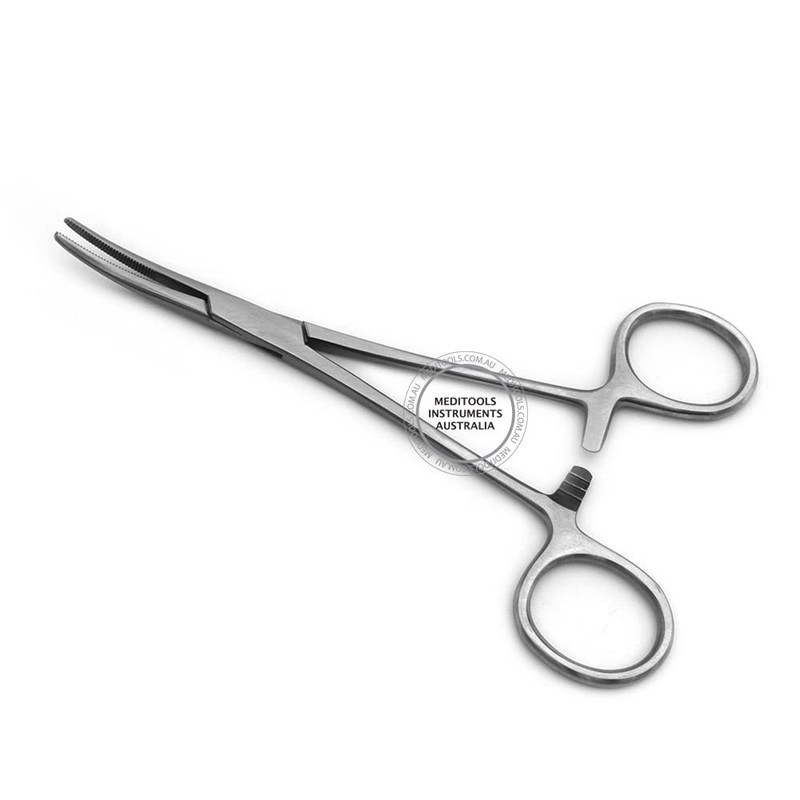 Kelly Forceps Curved, 14cm, Hemostatic Locking Clamp, Premium