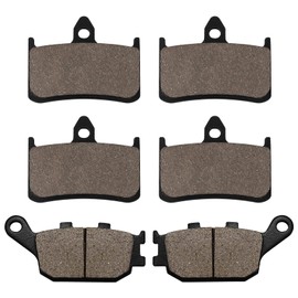 Sollon Front and Rear Brake Pads for Honda VTR1000F Superhawk 1000 1998-2005 VTR1000 VTR1000 F Firestorm 1997-2006 CB900F Hornet 2002-2007 CBR 900RR Fireblade 1992-1997 CB1000F 1993-1997