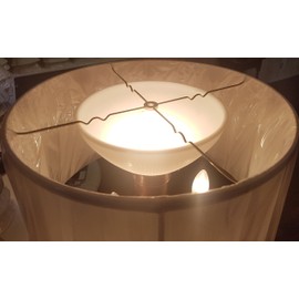 B&P Lamp 8 Inch I.E.S Opal Reflector Shade for Antique Style Floor Lamps