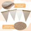 Elegaperma 8 M Hessian Bunting,Boho Beige Brown Burlap Bunting