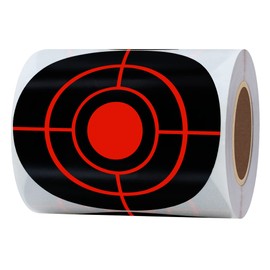 HYBSK Splatter Target Stickers 3 inch Reactive Targets for Shooting with Fluorescent Yellow Impact, Shooting Targets for BB Pellet Airsoft Guns (3 inch,Red)