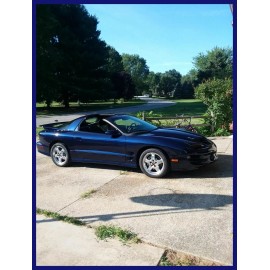 2002 Pontiac Firebird Trans-Am in Blue New Metal Sign: Fully Restored