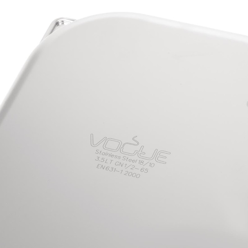 Vogue Heavy Duty Stainless Steel 1/2 Gastronorm Tray 4 Litre/Depth: