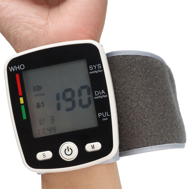 Wrist Type Automatic Sphygmomanometer Electronic Blood Pressure Monitor Meter Monitoring