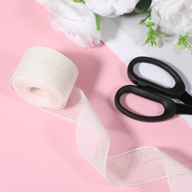 4.4 Yards Fishbone Sewing Tape for Hemming, 1.38 Inch Wide Curtain Hemming Tape for Sewing Narrow Hem and Curved Hem, Fishbone Hems Sewings Guide for Dresses, Wedding Veil Skirt
