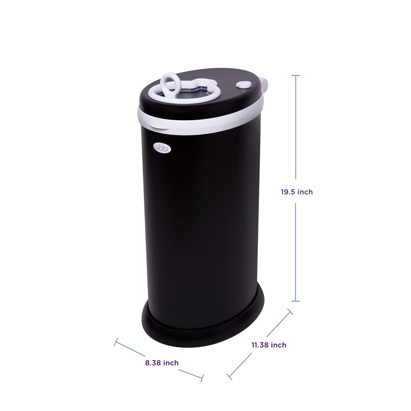 Ubbi Steel Diaper Pail, Odor Locking, No Special Bag Required,