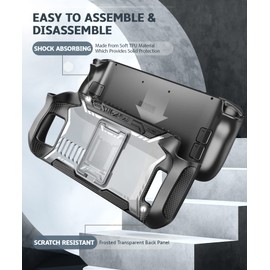 Mumba [Blade Series] Case for Steam Deck 2022 with Kickstand, TPU Grip Shock Protective Cover Accessories, Heat Dissipation Friendly, Anti-Slip & Anti-Scratch Protector (Black)