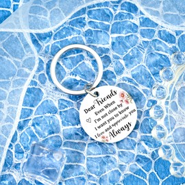 Wrpixe Christmas Gifts for Friend Friendship Keychain Bestie Gift for Women Girl Friendship Gift for Friends Friend Birthday Gifts for Women Sister Graduation Christmas Presents for Friends Female