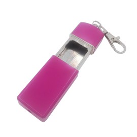 Honoro Lady's Portable Pocket Ashtray,Metal Outdoor Ashtray with Keychain for Outdoor Use,Purple
