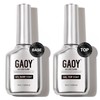GAOY 16ml 2 Pcs Glassy Gel Top Coat and Base