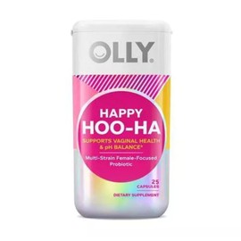 Olly Happy Hoo-Ha Women Probiotic 25 Capsules! Formulated with Multi-Strain Female-Focused Probiotic! Supports Vaginal Health and pH Balance! Choose from 1 Pack, 2 Pack Or 3 Pack! (1 Pack)