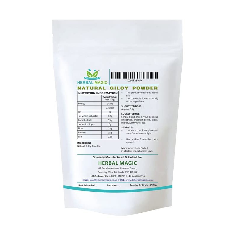 Herbal Magic's Pure & Natural Giloy Powder, for Super Smoothies,