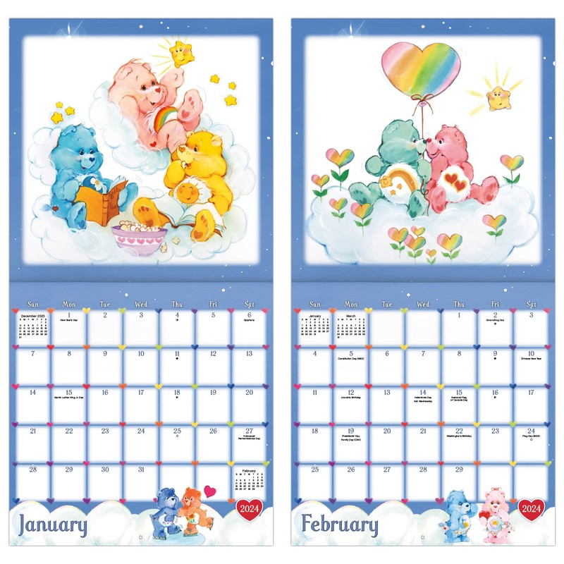 2024 Care Bears Wall Calendar