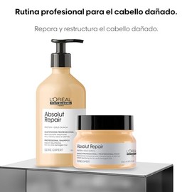 LOral Professionnel Absolut Repair Kit  Shampoo 500ml  Mascarilla 250ml  Repara y Nutre el Cabello Grueso y Daado  Recupera la Hidratacin, Suavidad y 