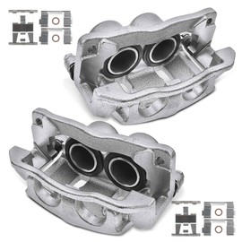 A-Premium Disc Brake Caliper Assembly with Bracket Compatible with Select Ford and Mazda Models - F-100 Ranger 1996-1997, Ranger 1995-1997, B2300 B3000 B4000 - Front Driver and Pasenger Side, 2-PC Set