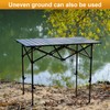 Audoyon Folding Camping Table, Outdoor Roll-up Table Height Adjustable &