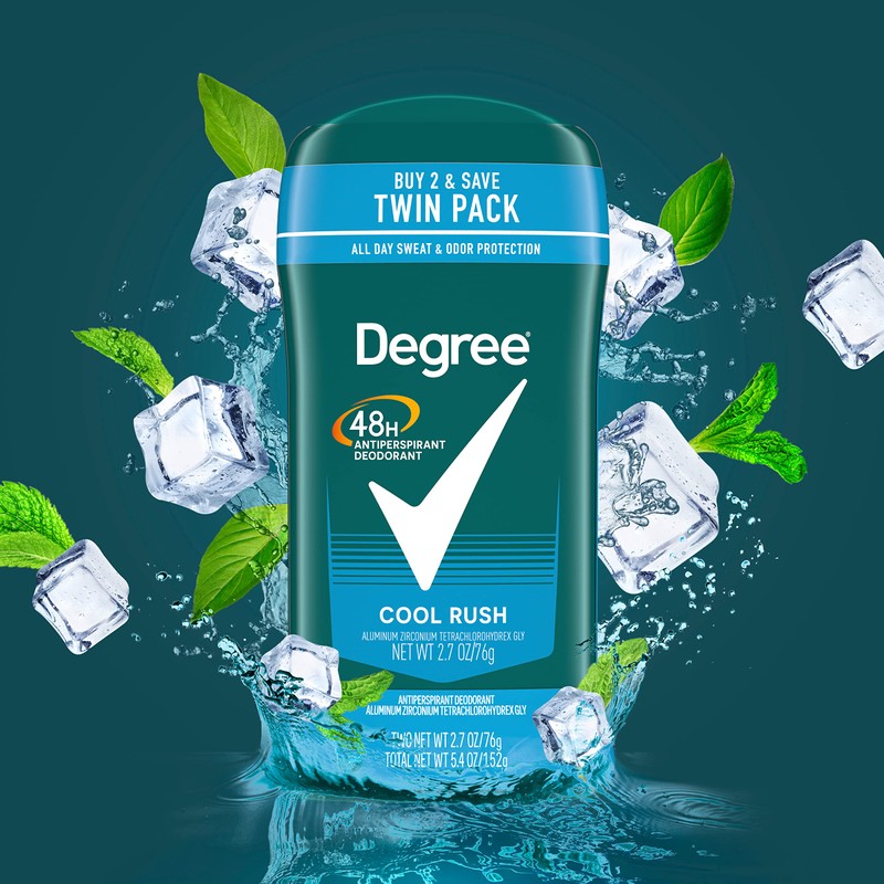 Degree Men Original Antiperspirant Deodorant Cool Rush Twin Pack 48-Hour
