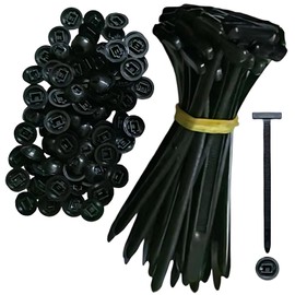 Huease 50Pcs Nylon Universal Cable Tie Buckle,2025 New Heavy Duty Self-Locking Zip Ties Holder, Multifunctional Plastic Cable Tie with Buckle for Car Daily Repair Auto Quick Fix (50)