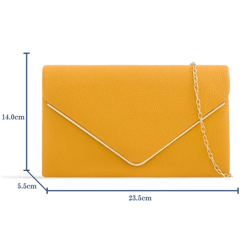 UShopUK Plain Faux Leather Bridal Prom Wedding Evening Party Purse