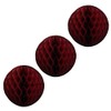 3-pack 5 Inch Honeycomb Tissue Paper Balls (Maroon)